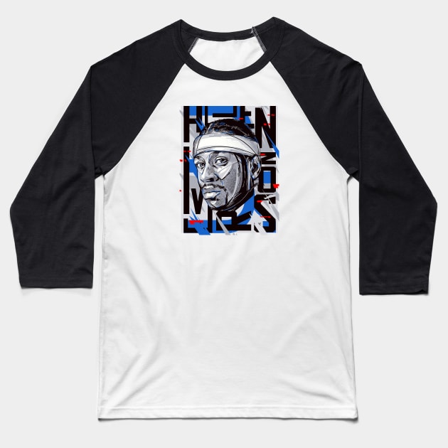 Allen Iverson NBA Legend Baseball T-Shirt by Ken Asahvey